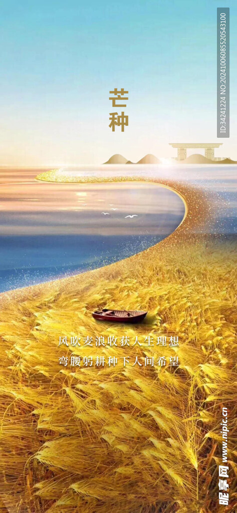 芒种节气宣传海报展板