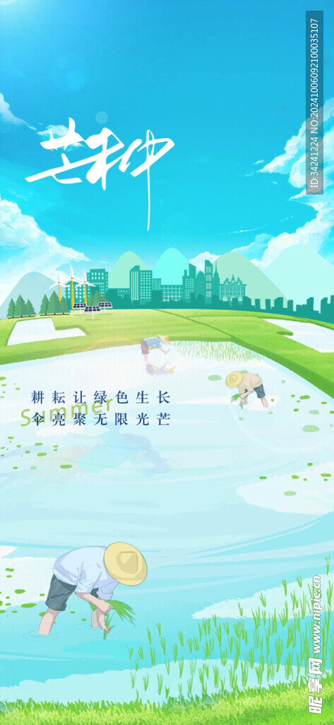 芒种节气宣传海报展板