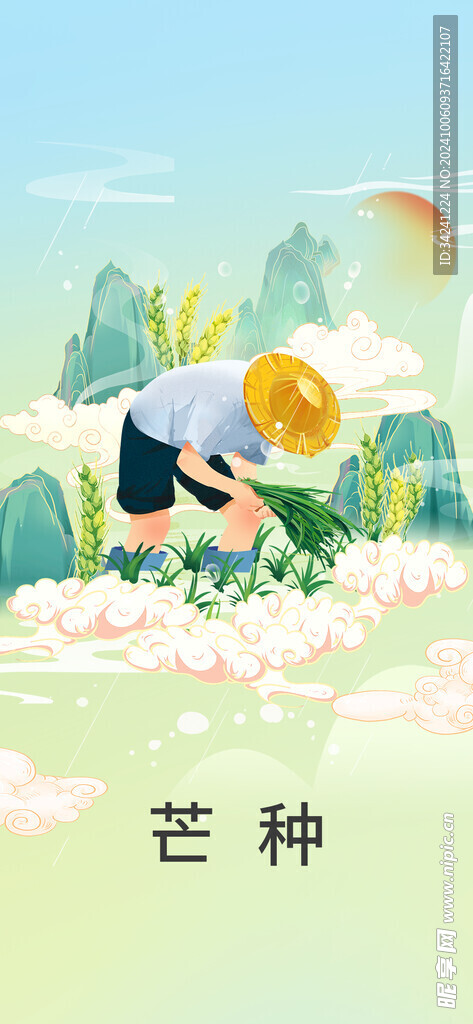 芒种节气宣传海报展板