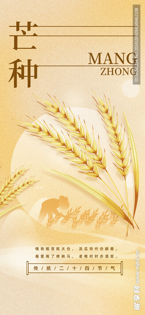 芒种节气宣传海报展板