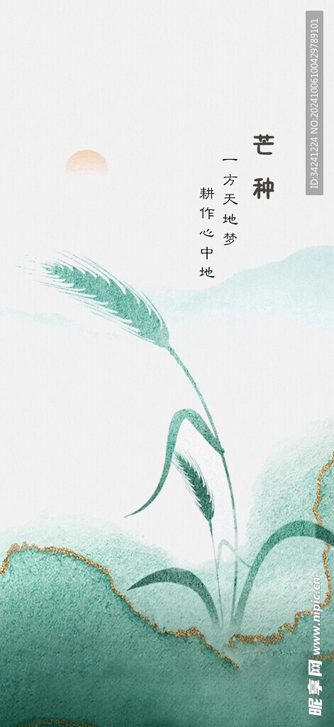 芒种节气宣传海报展板