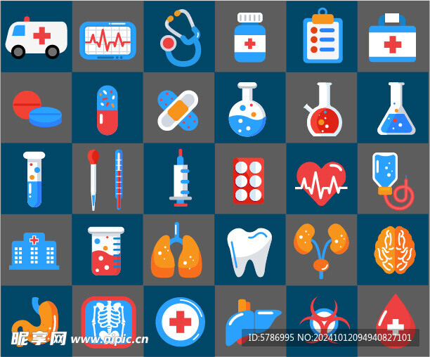 彩色医疗图标