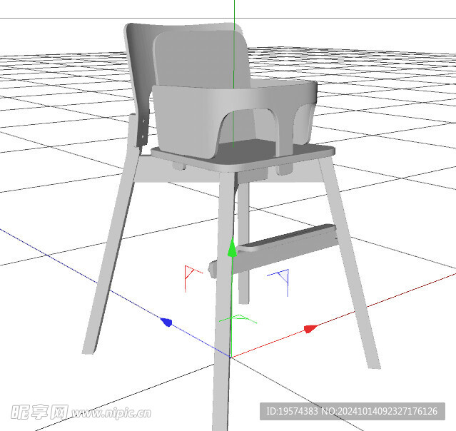 C4D模型 宝宝椅