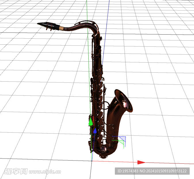 C4D模型 萨克斯风