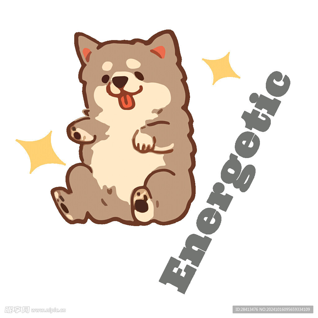 卡通圈圈狗图案设计