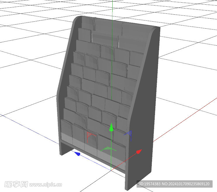 C4D模型 杂志架