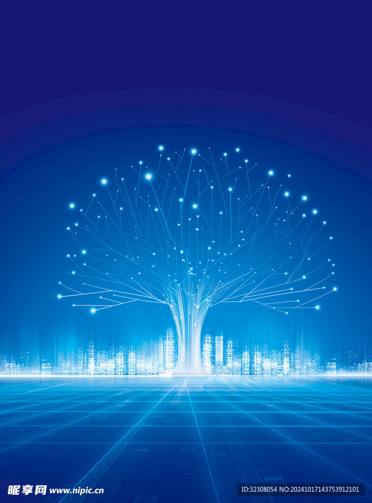 蓝色科技背景