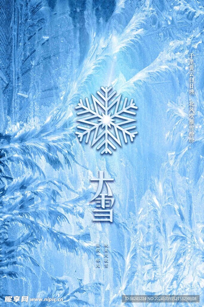 大雪节气宣传海报展板