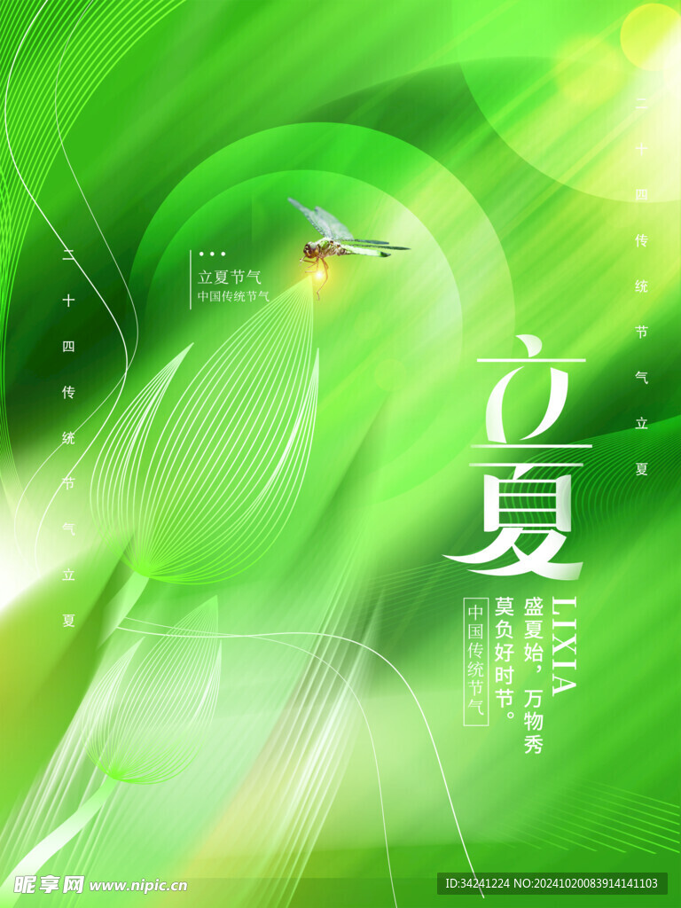 立夏节气宣传海报展板