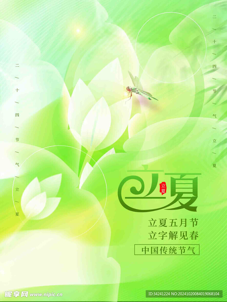 立夏节气宣传海报展板