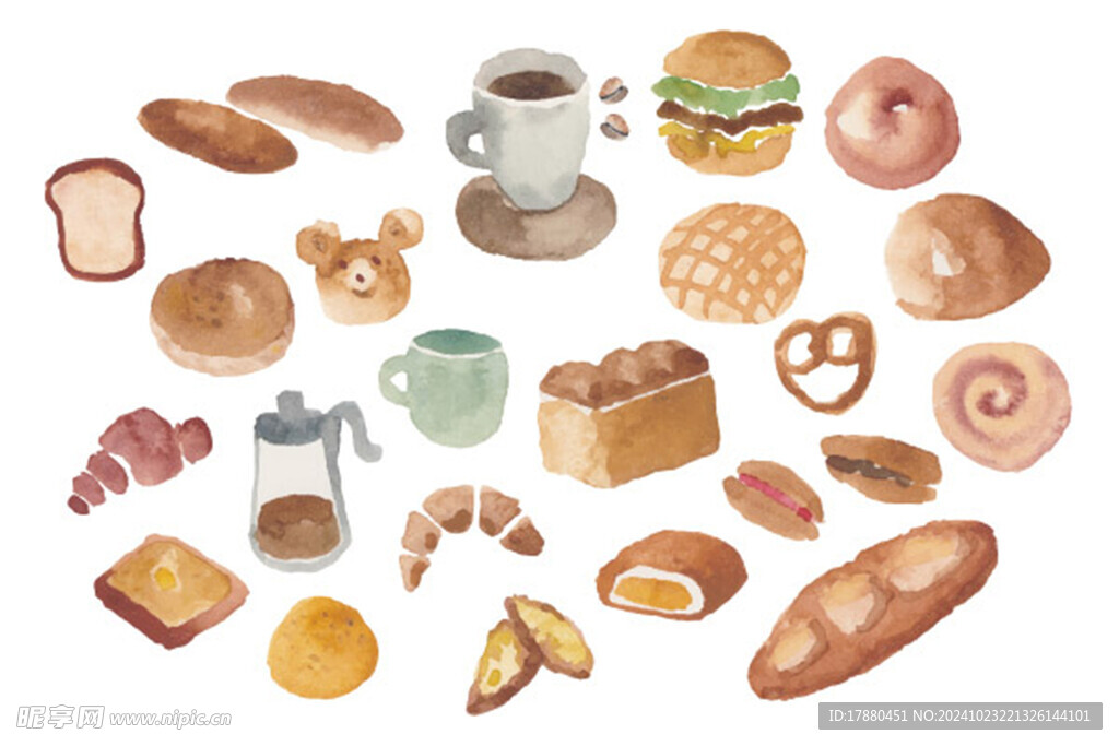 手绘面包合集