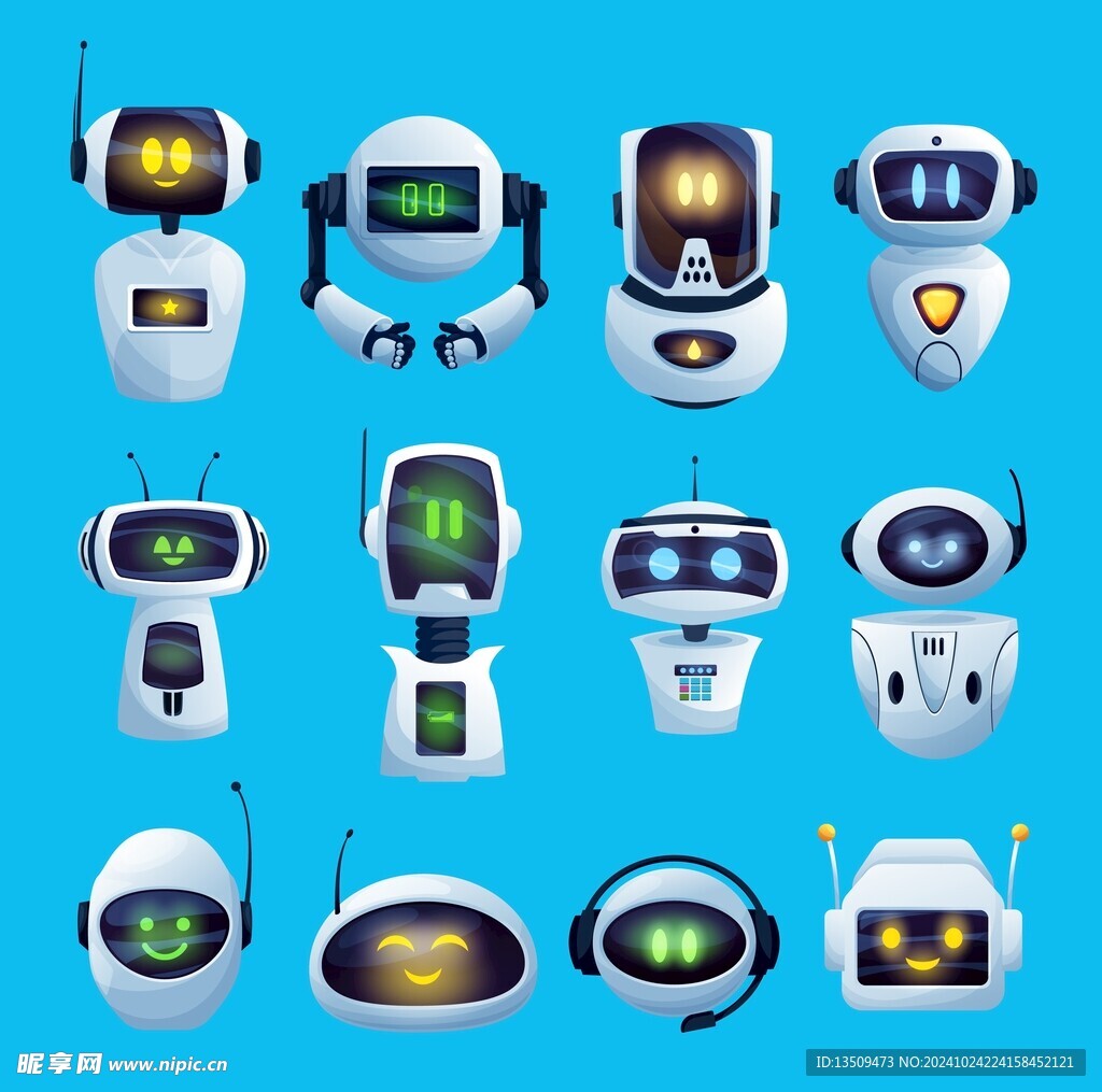 卡通机器人矢量
