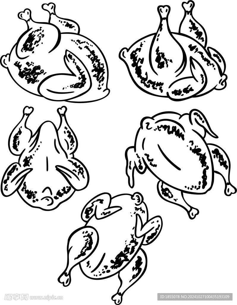 烧鸡简笔画