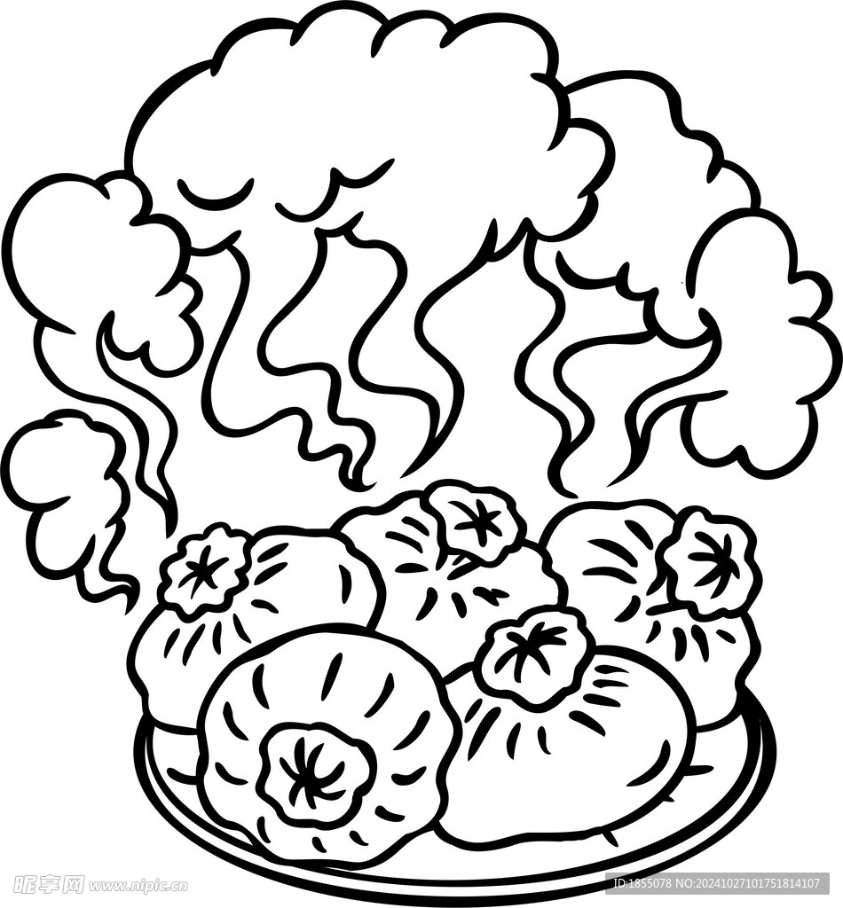 包子简笔画