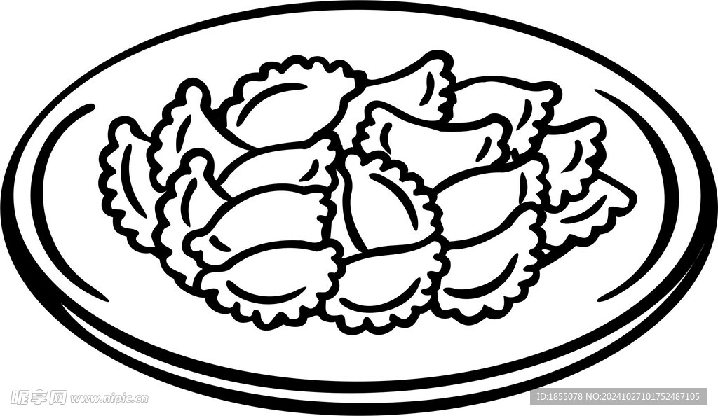 饺子简笔画