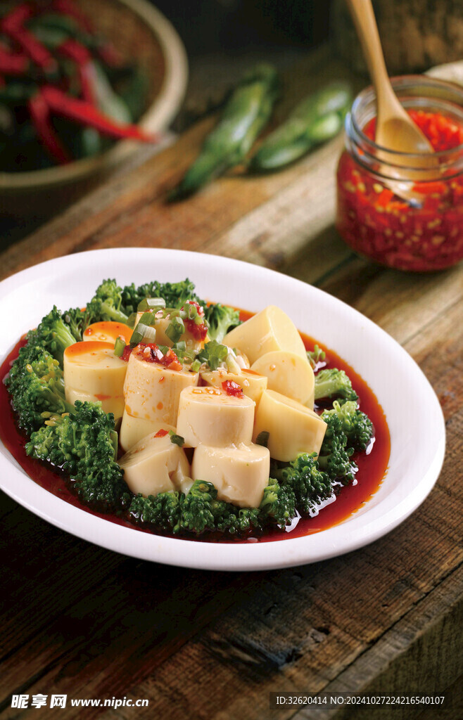 豆腐烧西兰花