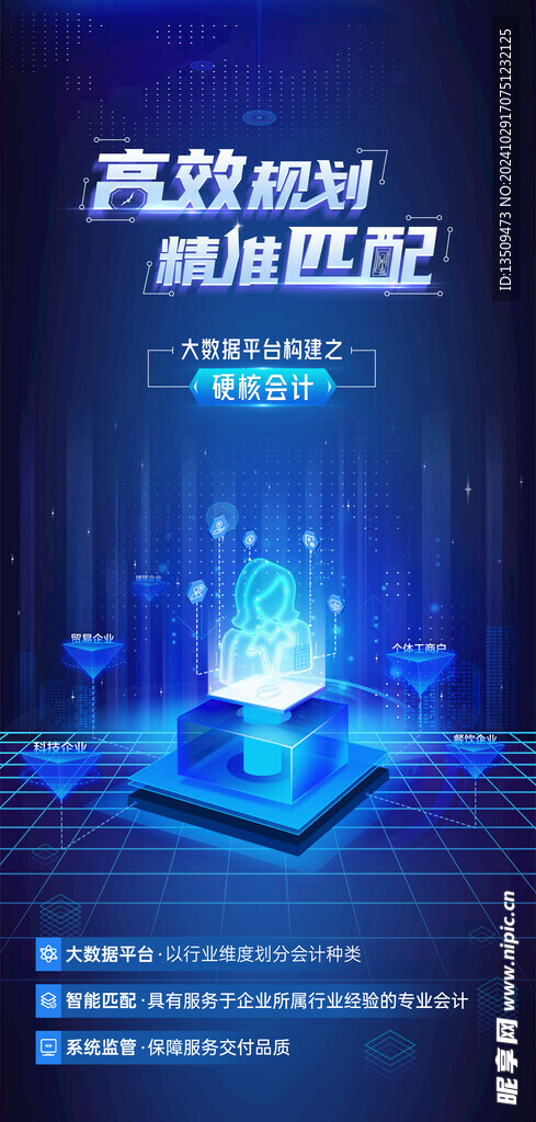 互联网蓝色科技海报