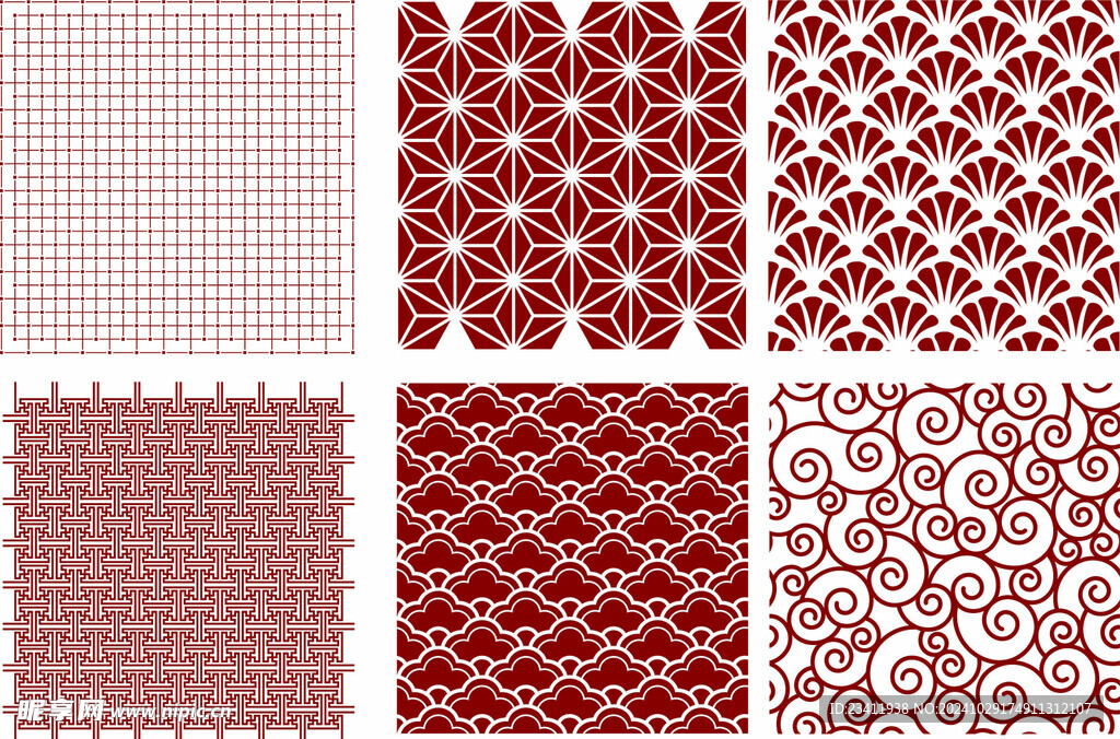 中式花纹底纹