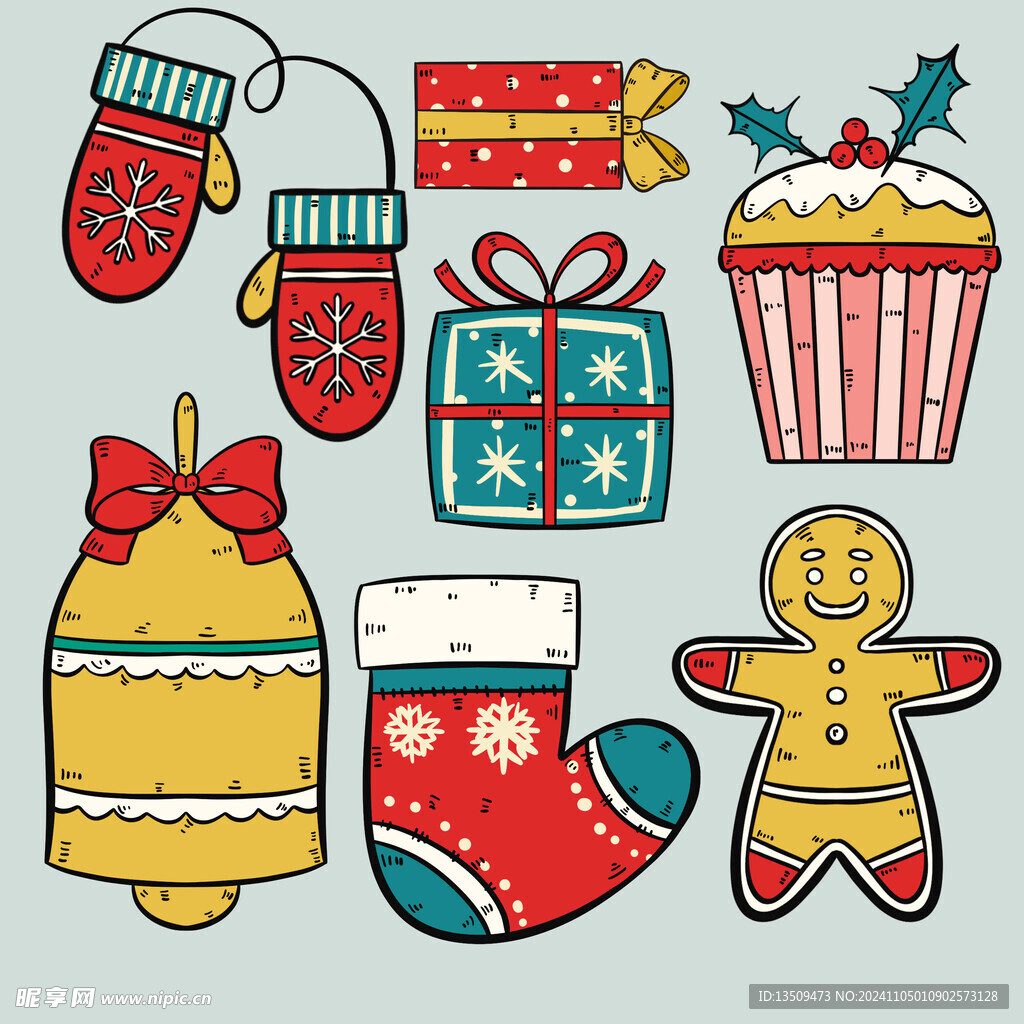 圣诞节插画元素