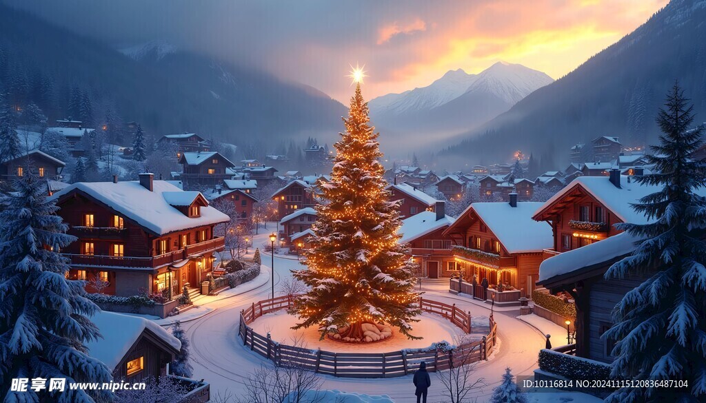 雪山村庄