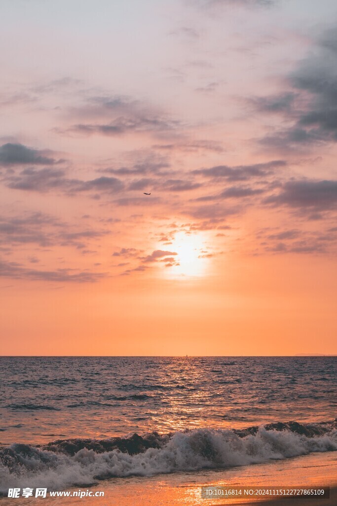 日落大海