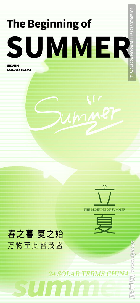 立夏节海报展板素材