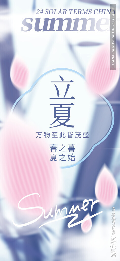 立夏节海报展板素材