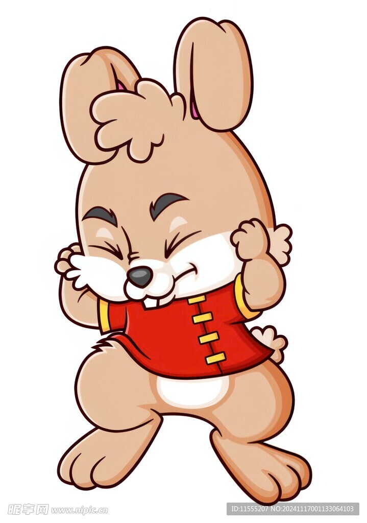 中国传统服饰兔子害怕