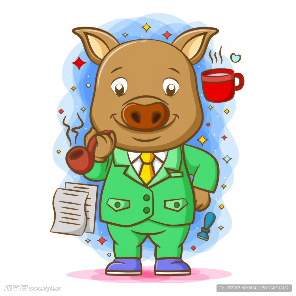 猪老板他最喜欢东西周围使用绿色