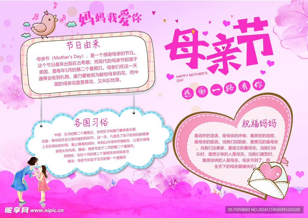 母亲节手抄报