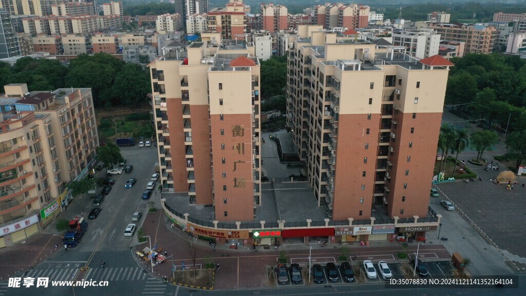 广东小镇航拍照片