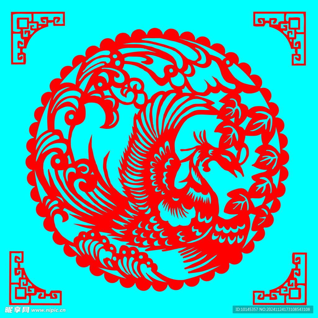 凤凰剪纸