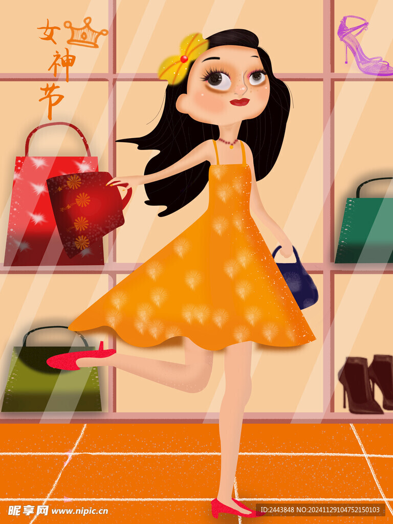 38妇女节女王节女神节海报图片