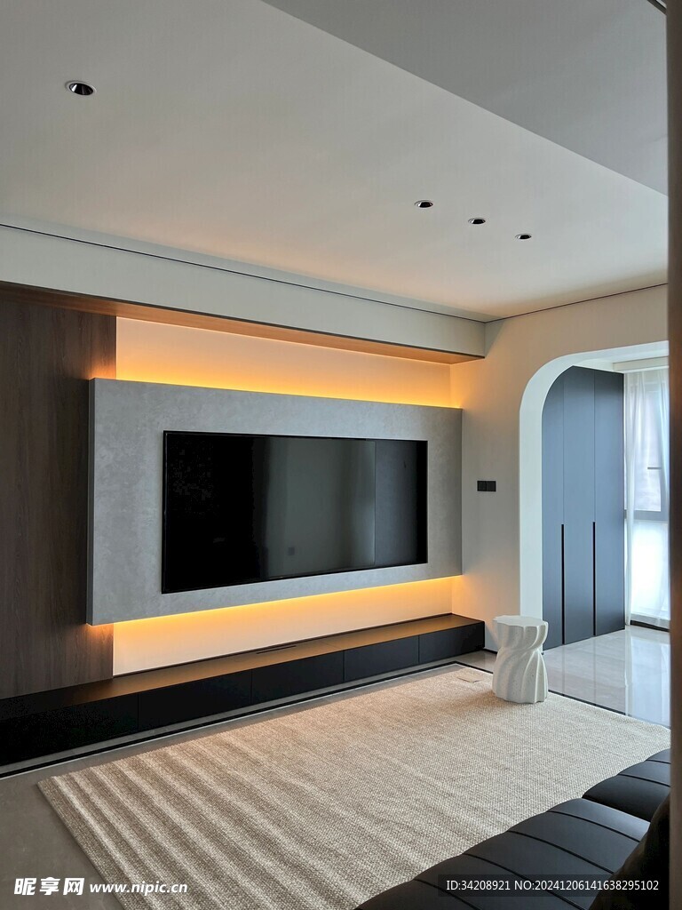 室内设计全屋定制客厅木质柜