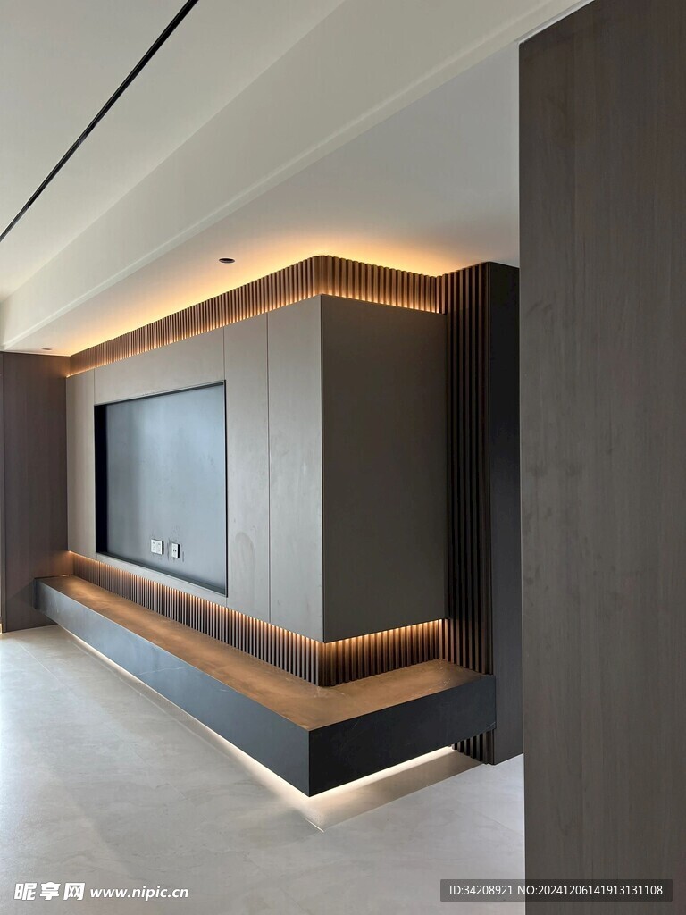 室内设计全屋定制客厅木质柜