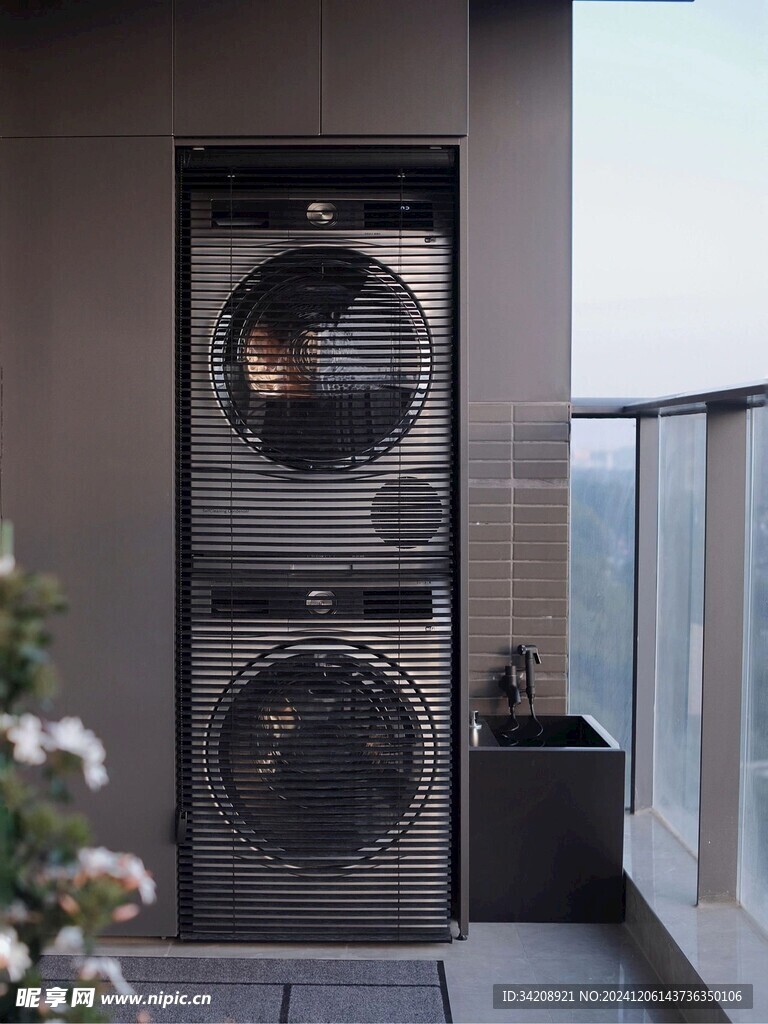 室内设计全屋定制阳台柜洗衣机