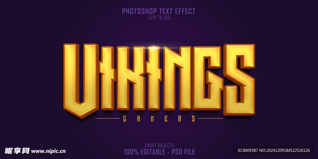 3D立体游戏字体艺术效果