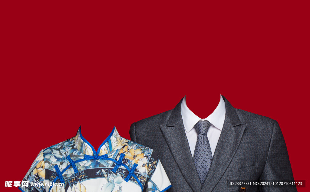 现代结婚证件照