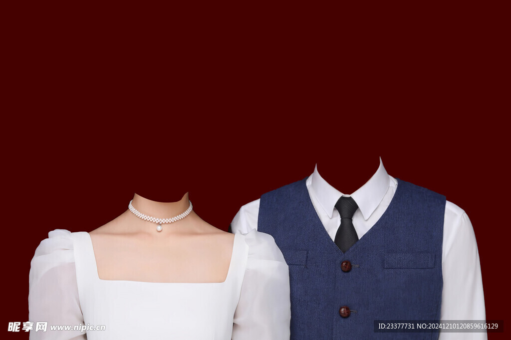 礼服结婚证件照