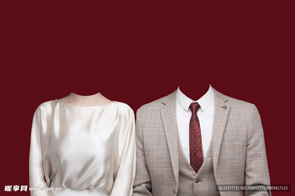 礼服西装结婚证件照