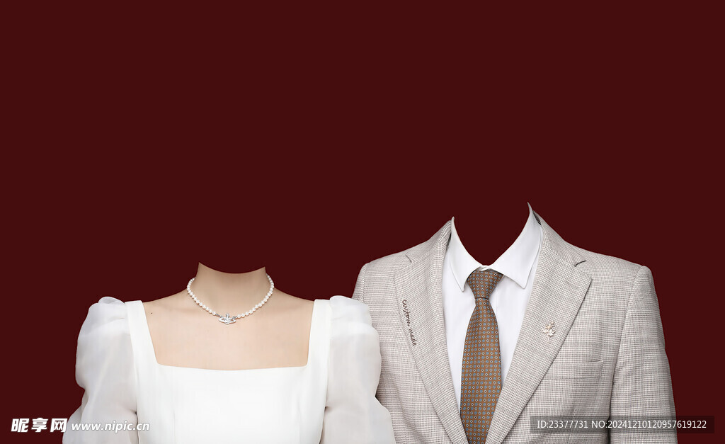 礼服结婚证件照