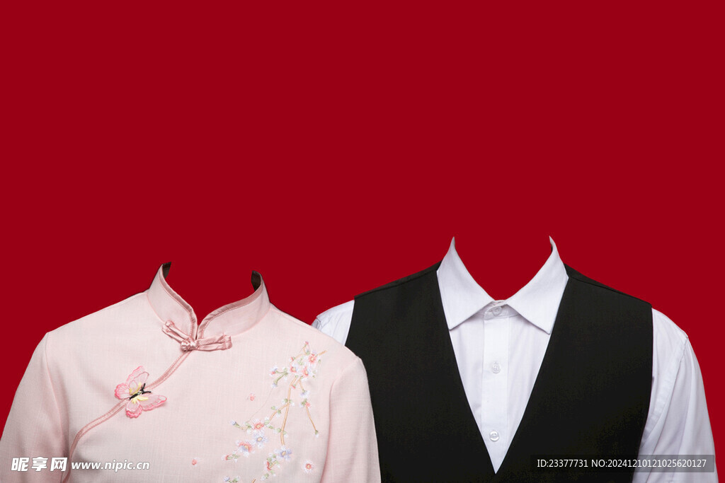 传统服饰结婚证件照