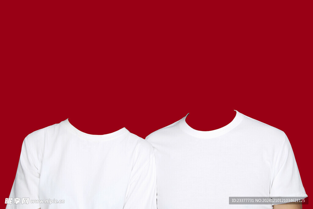 白色T恤结婚证件照