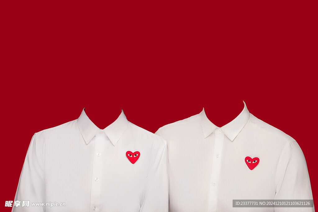 爱心结婚证件照