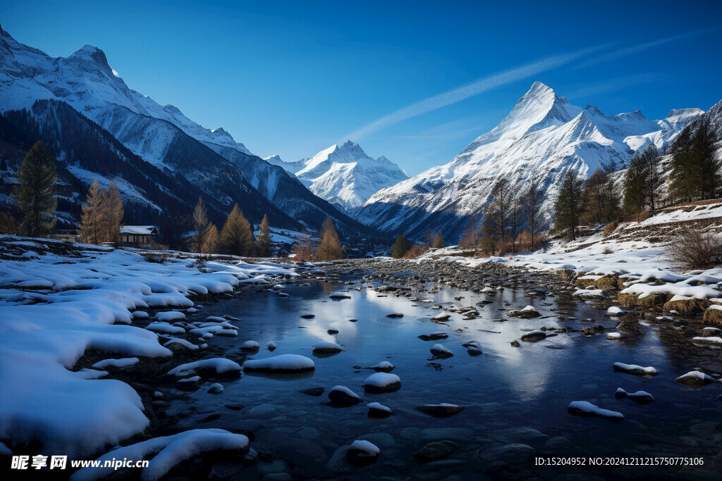 冰天雪地中的自然美景