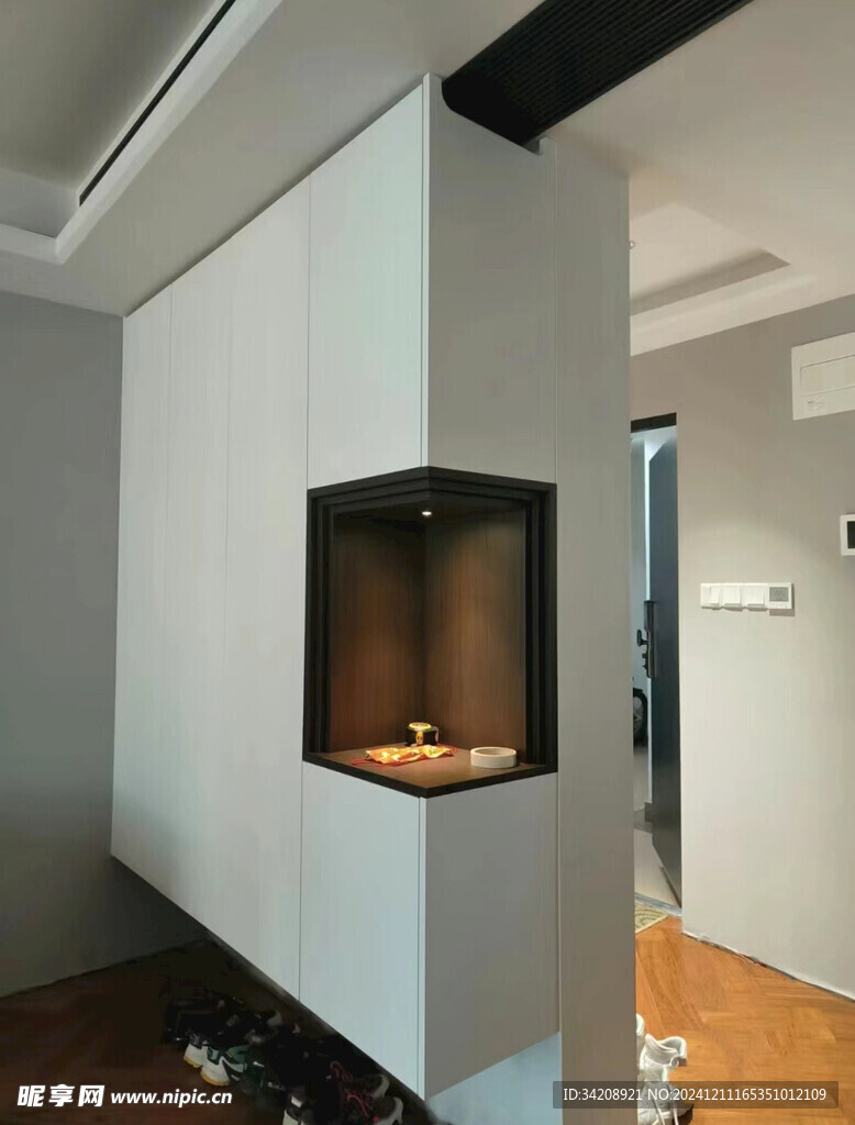 室内设计全屋定制悬挑柜子设计