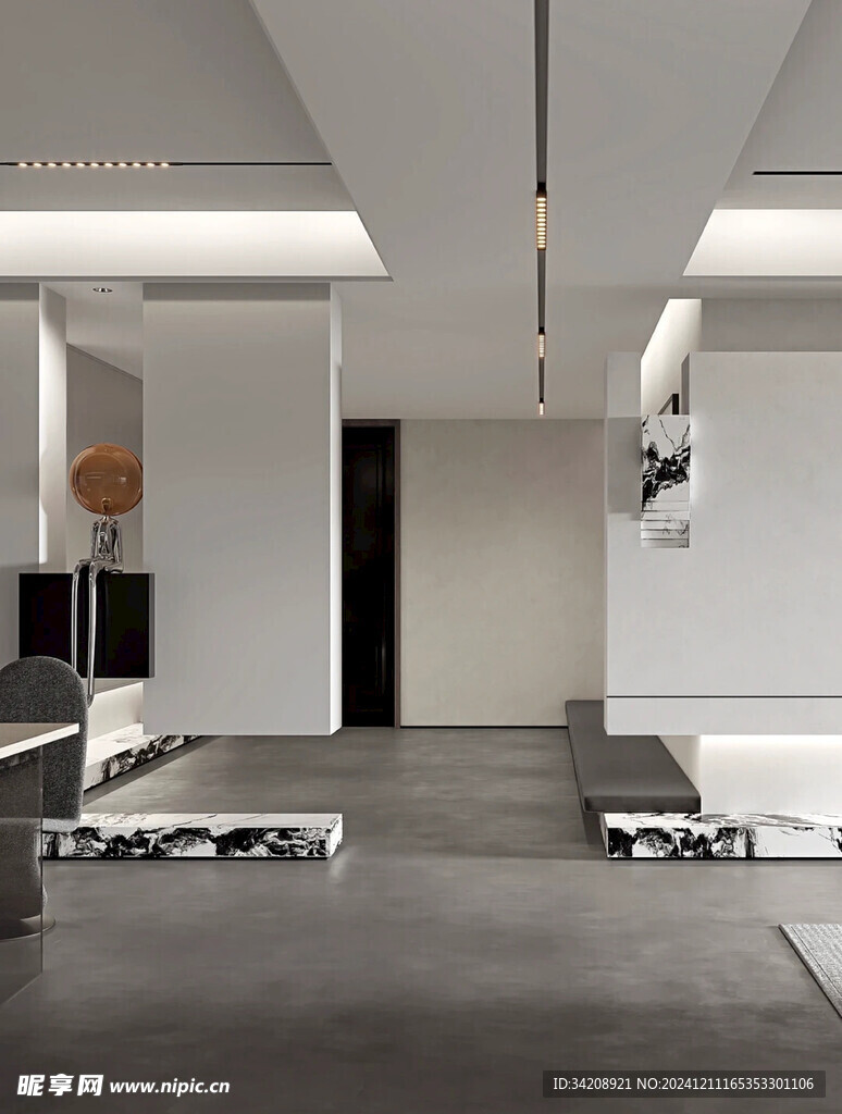 室内设计全屋定制悬挑柜子设计