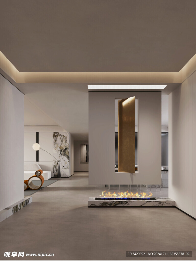 室内设计全屋定制悬挑柜子设计