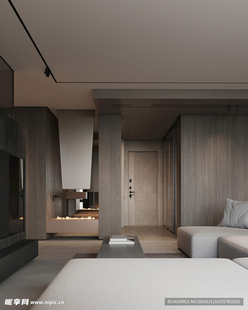 室内设计全屋定制悬挑柜子设计