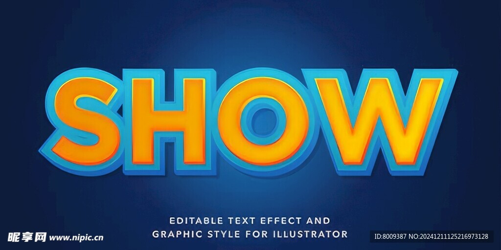 3D立体可编辑字体样机